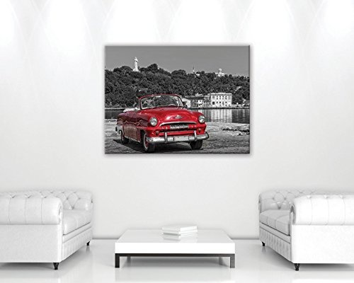 FORWALL Bilder Canvas Altes Auto O1 (100cm. x 75cm.) Leinwandbilder Wandbild AMFPP11859O1