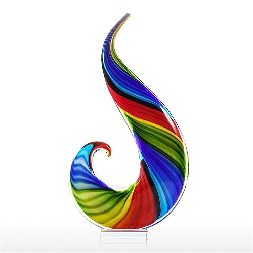 GaLon Glasskulptur, Rainbow Glass Home Decoration -...