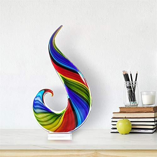 GaLon Glasskulptur, Rainbow Glass Home Decoration - Geeignet für Büro, Wohnzimmer, Esszimmer, Arbeitszimmer, Flurlicht, häusliche Umgebung, Flache Lage