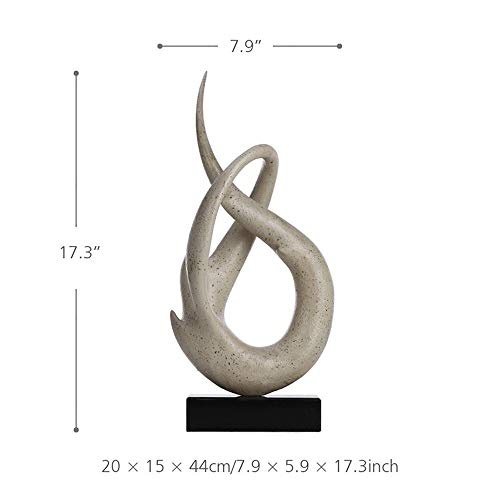 CYHY Skulptur, Marmor - Einfache Moderne kreative abstrakte Skulptur - Harzdekoration - 44 cm - Geeignet für Flache Positionen im Wohnzimmer, im Esszimmer, in der Studie, im Korridor usw.