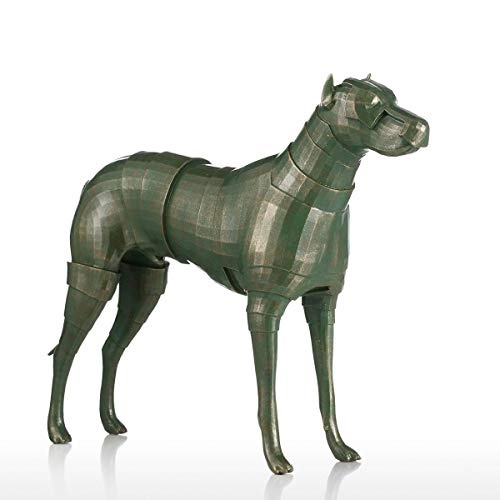 CYHY Skulptur, Gepanzerter Hund - Einfache Moderne abstrakte Skulptur - Harzdekoration - 30 cm - Geeignet für Flache Position im Wohnzimmer, Esszimmer, Studie, Korridor usw.