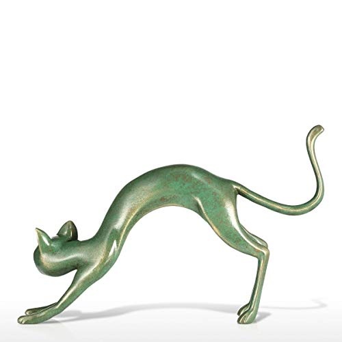 CYHY Skulptur, gestreckte Katze - Einfache Moderne abstrakte Skulptur - Harzdekoration - 29 cm - Geeignet für Flache Position im Wohnzimmer, Esszimmer, Studie, Korridor usw.