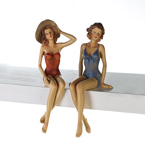 Casablanca Figur Stella blau/rot Poly 2 Fach Sortiert 2er Set B 9 x H 22 x L 0 cm Kantensitzer