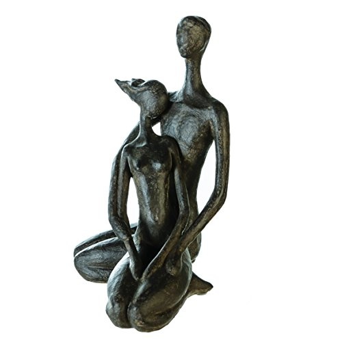 Casablanca 79594 Skulptur Paar - Polyresin - Farbe: Dunkelbraun 31 x 20 x 22 cm