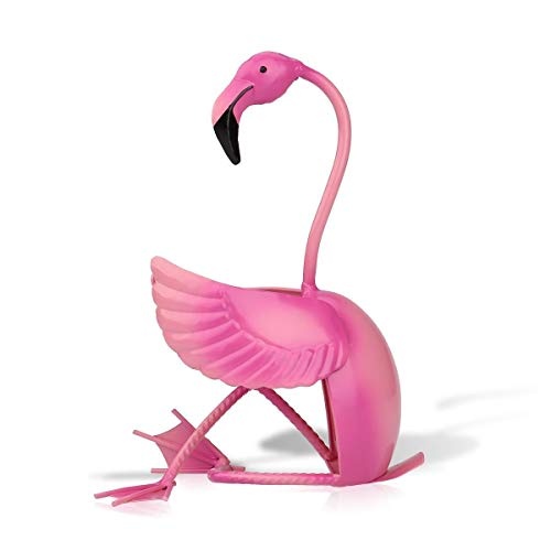 CYHY Skulptur, Flamingo Metal Wine Rack - Geeignet für Platzierung in Einer flachen Position im Wohnzimmer, Esszimmer, Arbeitszimmer, Flur, helle Familienumgebung