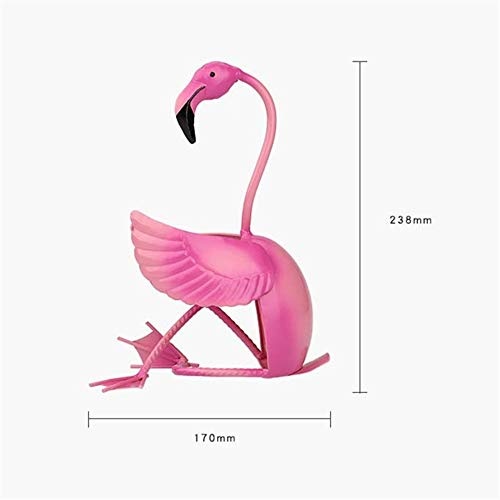 CYHY Skulptur, Flamingo Metal Wine Rack - Geeignet für Platzierung in Einer flachen Position im Wohnzimmer, Esszimmer, Arbeitszimmer, Flur, helle Familienumgebung