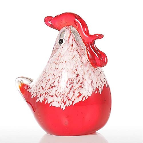 GaLon Glasskulptur, rote Hühnerdekoration - geeignet...