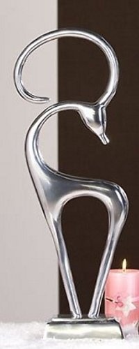 Designer-Skulptur Deer aus poliertem Aluminum 53 cm hoch