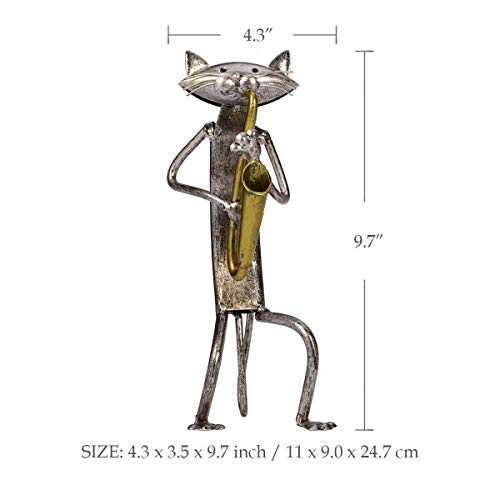 GaLon Skulptur, Metallbandkatze - Geeignet für Platzierung in Einer flachen Position im Wohnzimmer, Esszimmer, Arbeitszimmer, Flur, helles Familienumfeld (Color : 3 Pieces)