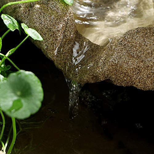 Skulpturen Wasser-brunnen,Fengshui innendekoration Kaskadentischwasserdekoration Desktop-Wasserfall-brunnen Tischplatte dekorativ Wasserlandschaft brunnen-Tischbrunnen 13.8Zoll