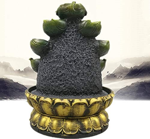 Sculptures Dekoration Handwerk,Kreativ Harz Handwerk Buddha Waterscape [chinesischer Stil] Geld Wasser Dekoration zu rekrutieren-A 11.8inch