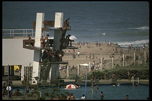 229012 Public Pools With Atlantic Waters On Casablancas Coast A4 Photo Poster Print 10x8