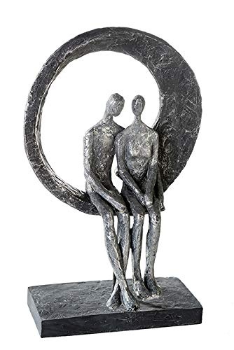 Skulptur Love Place Poly, antik-silber H. 30 cm