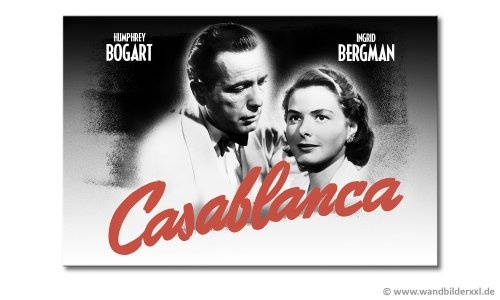 WandbilderXXL® Gedrucktes Leinwandbild "Casablanca" in 120x80x2cm fertig gespannt auf Holzkeilrahmen. Günstige Leinwanddrucke für Wohnraum Schlafzimmer.