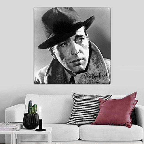 CanvasArts Humphrey Bogart - Leinwand Bild auf Keilrahmen Wandbild Casablanca Film 12.1701 (40x40 cm, einteilig)