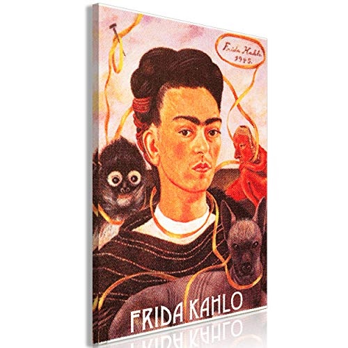decomonkey Bilder Frida Kahlo 80x120 cm 1 Teilig Leinwandbilder Bild auf Leinwand Wandbild Kunstdruck Wanddeko Wand Wohnzimmer Wanddekoration Deko Kunst Porträt