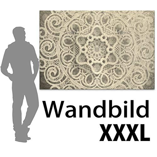 decomonkey | Mega XXXL Bilder Mandala | Wandbild Leinwand 160x80 cm Selbstmontage DIY Einteiliger XXL Kunstdruck zum aufhängen | Zen Orient