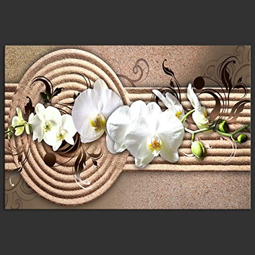 decomonkey | Mega XXXL Bilder Blumen Orchidee | Wandbild Leinwand 170x85 cm Selbstmontage DIY Einteiliger XXL Kunstdruck zum aufhängen | Natur Abstrakt