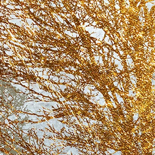 decomonkey Bilder Baum 120x80 cm 1 Teilig Leinwandbilder Bild auf Leinwand Wandbild Kunstdruck Wanddeko Wand Wohnzimmer Wanddekoration Deko Abstrakt Gold