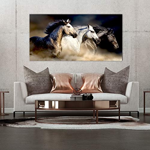 decomonkey Bilder Pferd 140x70 cm 1 Teilig Leinwandbilder...