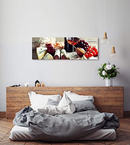 Paul Sinus Art Leinwandbilder | Bilder Leinwand 120x40cm Stillleben - Italienisches Essen