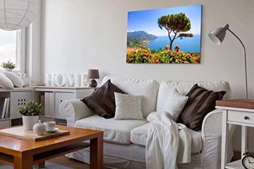 Paul Sinus Art Leinwandbilder | Bilder Leinwand 120x80cm Ravello an der Italienischen Amalfiküste