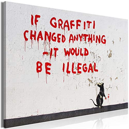 decomonkey Akustikbild Banksy 120x80 cm 1 Teilig Bilder...