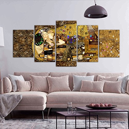 decomonkey Akustikbild Gustav Klimt 225x100 cm 5 Teilig...