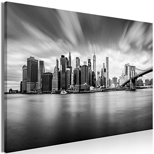 decomonkey | Mega XXXL Bilder New York | Wandbild Leinwand 160x80 cm Selbstmontage DIY Einteiliger XXL Kunstdruck zum aufhängen | Panorama Stadt