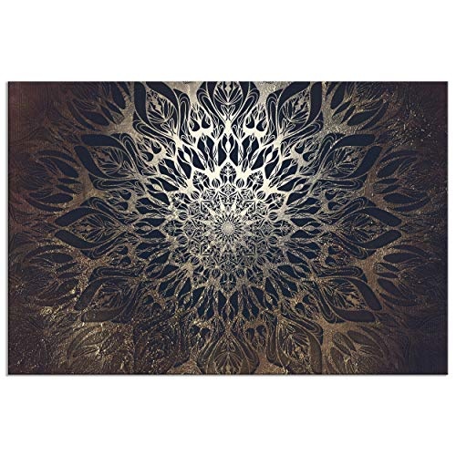 decomonkey | Mega XXXL Bilder Mandala | Wandbild Leinwand 160x80 cm Selbstmontage DIY Einteiliger XXL Kunstdruck zum aufhängen | Orient Abstrakt