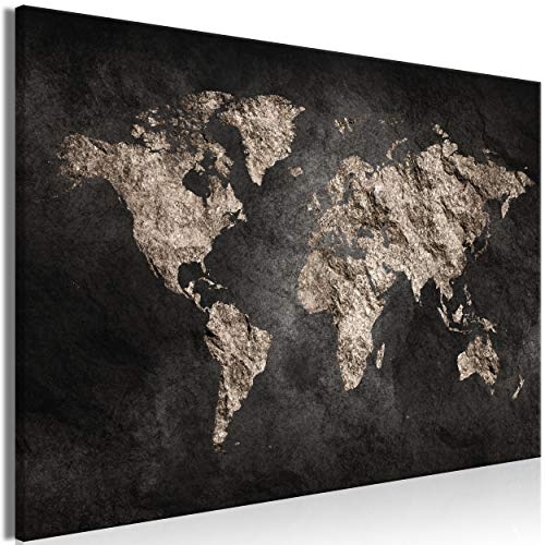 decomonkey | Mega XXXL Bilder Weltkarte | Wandbild Leinwand 170x85 cm Selbstmontage DIY Einteiliger XXL Kunstdruck zum aufhängen | Welt Karte Kontinente