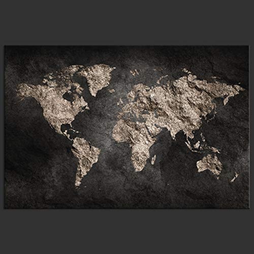 decomonkey | Mega XXXL Bilder Weltkarte | Wandbild Leinwand 170x85 cm Selbstmontage DIY Einteiliger XXL Kunstdruck zum aufhängen | Welt Karte Kontinente