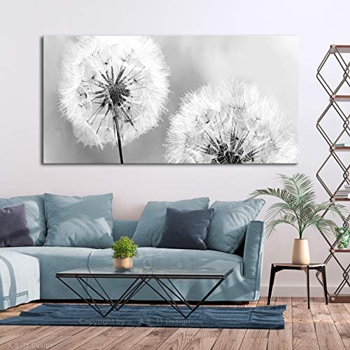 decomonkey | Mega XXXL Bilder Pusteblume | Wandbild Leinwand 160x80 cm Selbstmontage DIY Einteiliger XXL Kunstdruck zum aufhängen | Blumen Natur