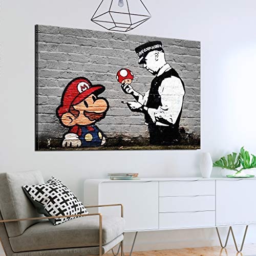 decomonkey | Mega XXXL Bilder Mario and Cop Banksy |...