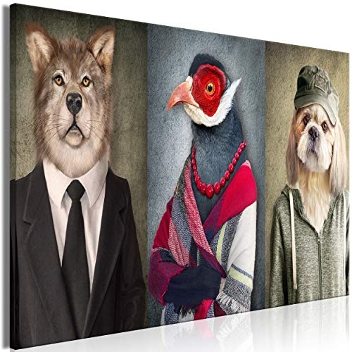 decomonkey | Mega XXXL Bilder Tiere | Wandbild Leinwand 170x85 cm Selbstmontage DIY Einteiliger XXL Kunstdruck zum aufhängen | Abstrakt Natur