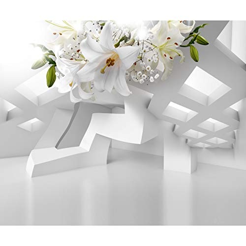 decomonkey | Fototapete Blumen Lilien Abstrakt 350x256 cm XL | Tapete | Wandbild | Wandbild | Bild | Fototapete | Tapeten | Wandtapete | Wanddeko | Wandtapete | 3d Effekt Architektur Modern