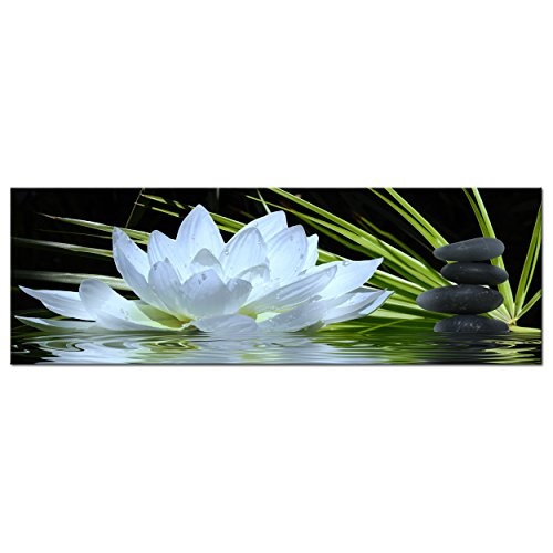 decomonkey Bilder Zen Blumen 120x40 cm 1 Teilig...