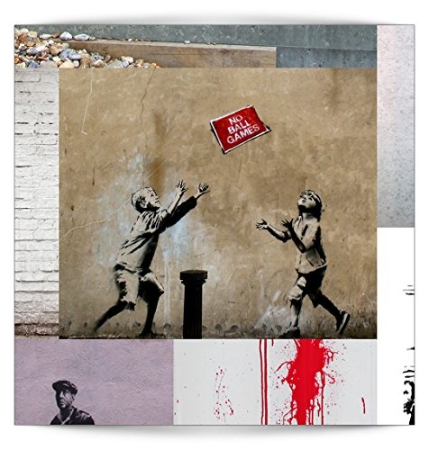 decomonkey Bilder Banksy 150x50 cm 1 Teilig Leinwandbilder Bild auf Leinwand Wandbild Kunstdruck Wanddeko Wand Wohnzimmer Wanddekoration Deko Graffiti Hipster Retro Polizei AFFE