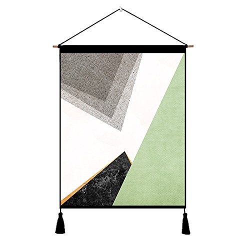 Zhou.Dream team Abstrakte Wind nordische Minze grün Kontrastfarbe Wohnzimmer Dekoration Malerei abstrakte geometrische Muster grün kreative Persönlichkeit hängende Malerei