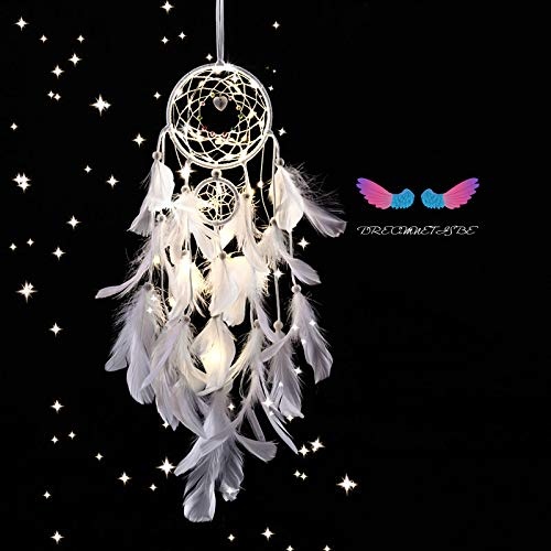 DaTun648 Dream Catcher Schlafzimmer Make Up Dream Net Material Handbuch DIY Hanging Wind Chiensen Fangnetz Hanging Ornaments Dream Bell Material Wandererde weiß