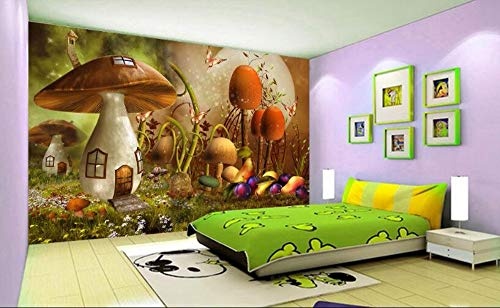Wdbzd 3D Tapeten Benutzerdefinierte Wallpaper Dream Cartoon Big Tree Kinderzimmer Wald 3D Tv Hintergrund Wohnzimmer Schlafzimmer Wandbild 3D Tapete Foto-360Cmx280Cm
