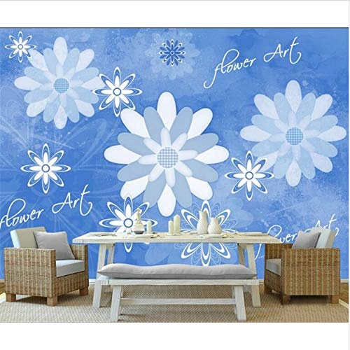 Benutzerdefinierte Blumen Fototapete Blue Dream Blue Wallpaper Für Studie Wohnzimmer Kinderzimmer Schlafzimmer Restaurant-280cm(W) x180cm(H)