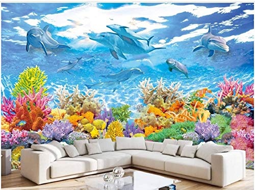 Fototapete 3D Effekt Tapete Coral Dream Underwater World Vliestapete 3D Wallpaper Moderne Wanddeko Wandbilder