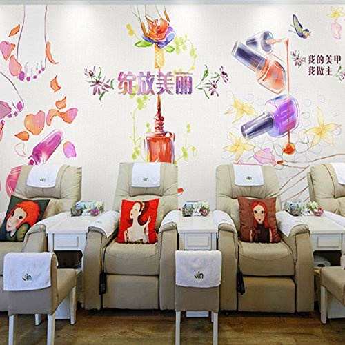 Vlies Tapete Wandbilder Cosmetics Shops Fashion Beauty Background Wallpaper Pink Dream Romantic Beauty Nail Poster Wallpaper Non-Woven Cloth