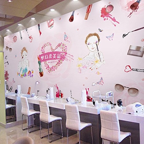 Vlies Tapete Wandbilder Cosmetics Shops Fashion Beauty Background Wallpaper Pink Dream Romantic Beauty Nail Poster Wallpaper Non-Woven Cloth