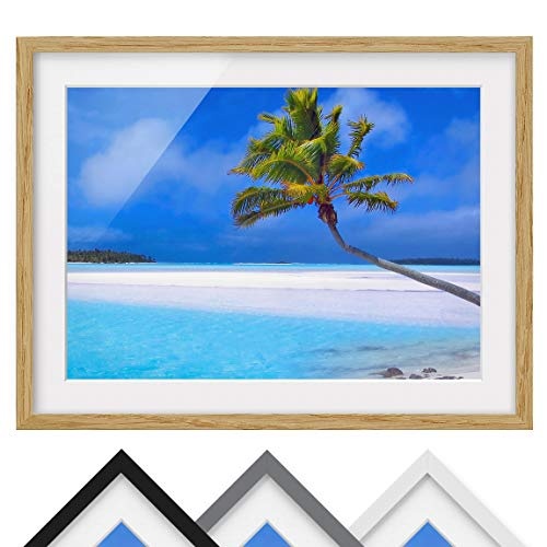 Bild mit Rahmen - Tropical Dream - Rahmenfarbe Eiche, 50 x 70 cm