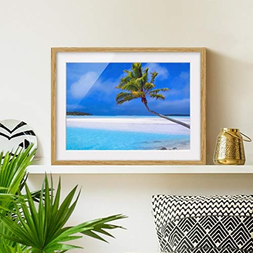 Bild mit Rahmen - Tropical Dream - Rahmenfarbe Eiche, 50 x 70 cm