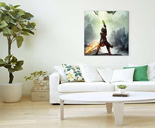 Dragon Age 3 Inquisition Leinwandbild in 60x60cm Made in Germany! Preiswerter fertig gerahmter Kunst-Druck zum Aufhängen - tolles und einzigartiges Motiv. Kein Poster oder Plakat!