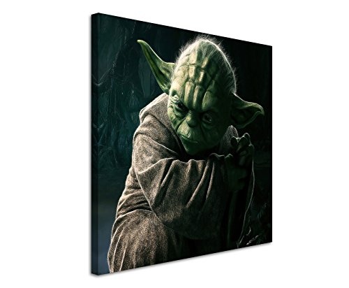 Master Yoda Star Wars Leinwandbild in 60x60cm Made in Germany! Preiswerter fertig gerahmter Kunst-Druck zum Aufhängen - tolles und einzigartiges Motiv. Kein Poster oder Plakat!