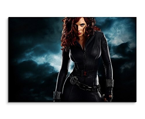 Black Widow Iron Man 3 Wandbild 120x80cm XXL Bilder und Kunstdrucke auf Leinwand